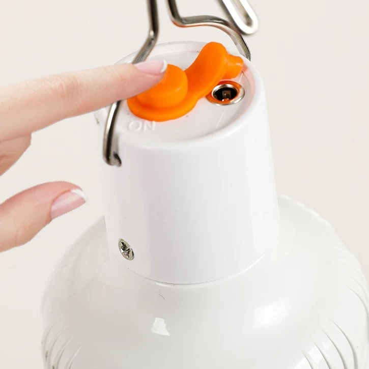 IMAGE-Bombilla LED Solar Recargable USB Larga Duración 4H celda solar, 3 Modos Luz, Para Camping, Apagones, Hogar(50W)
