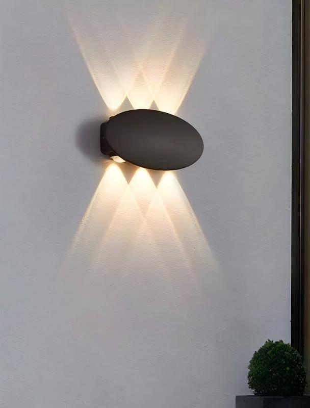 IMAGE- LED Lampara Pared Industrial de Pared, 3 bombillos, IP65 Impermeable Fuente de Luz Superior e Inferior para la Iluminación Interior y Exterior lámpara de pared de dormitorio lámpara de pared pasillo de escaleras lámpara de pared de pasillo de patio