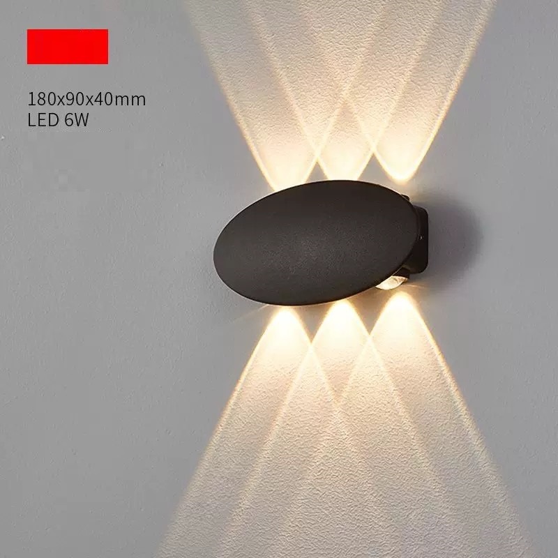 IMAGE- LED Lampara Pared Industrial de Pared, 3 bombillos, IP65 Impermeable Fuente de Luz Superior e Inferior para la Iluminación Interior y Exterior lámpara de pared de dormitorio lámpara de pared pasillo de escaleras lámpara de pared de pasillo de patio
