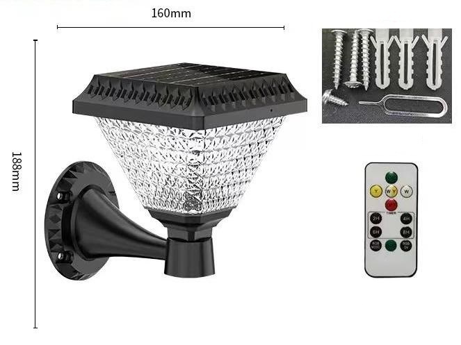IMAGE-Lampara solar de pared (diseño similar a vidrio) Luces Solares Exterior, Luces Solares Jardin, Impermeables IP65 Luz Solar para Pavimento, Automático Lámpara Solar para Jardin Camino Patio Pasarela Césped