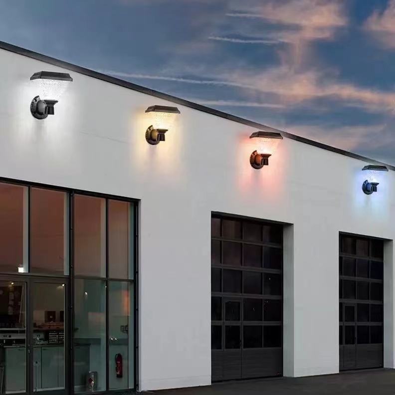 IMAGE-Lampara solar de pared (diseño similar a vidrio) Luces Solares Exterior, Luces Solares Jardin, Impermeables IP65 Luz Solar para Pavimento, Automático Lámpara Solar para Jardin Camino Patio Pasarela Césped