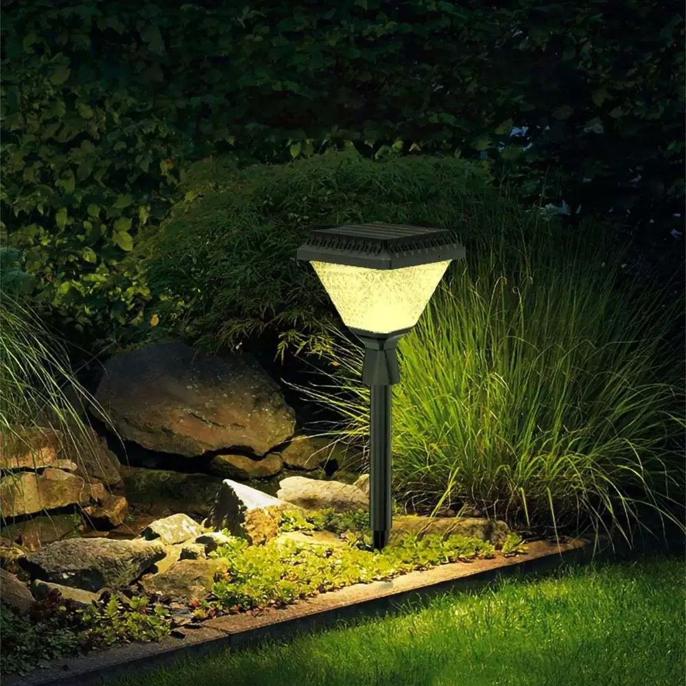 IMAGE- Luces Solares Exterior Encajada en el Suelo  Blanco Cálido & RGB Degradado Impermeables IP65 Luces Solares Jardin, Automático Lámpara Solar,Luz Solares para Jardin Camino Patio Pasarela Césped Casa