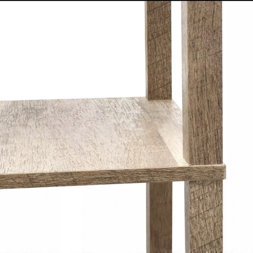 Lámpara de piso de tela de madera estilo creativo y calido, lámparas de cabecera de cama de dormitorio residencial sala de estar, iluminación + estante multifuncional