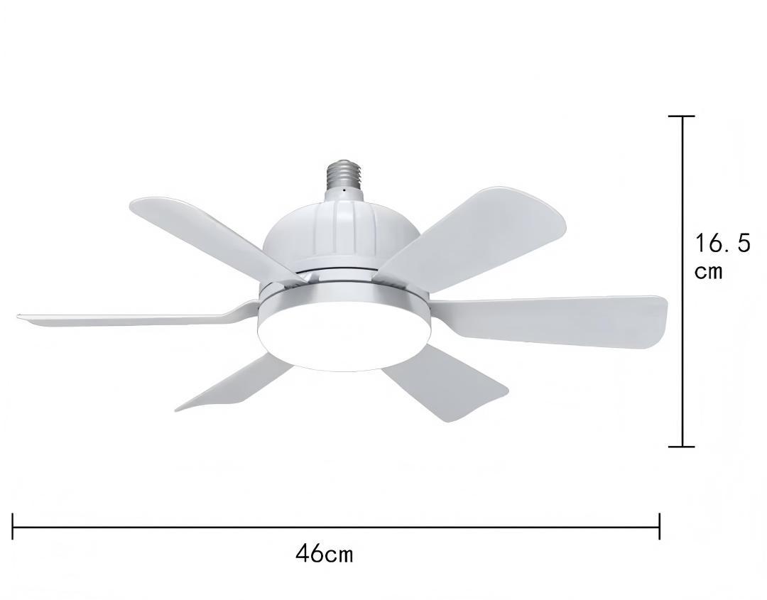 IMAGE-Ventilador de techo con luz, E26/E27 Lampara con Ventiladores de Techo con Control Remoto,Luz de Ventilador de techo,3000K-6500K/brillo regulable,Tres velocidades del viento,40W (40W-Blanco)