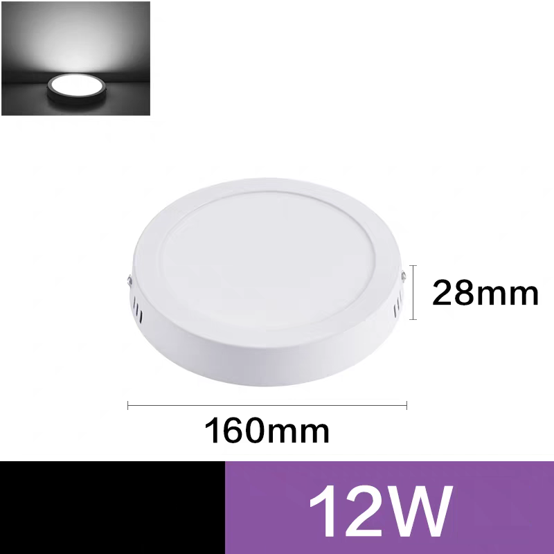Lámpara Plafón LED Techo 12 W, Luz Blanca, Iluminación Interiores,  LED integrado