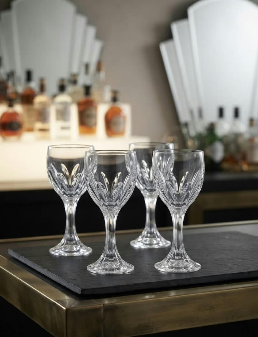 Copas Pequeñas de Cristal Cincelado