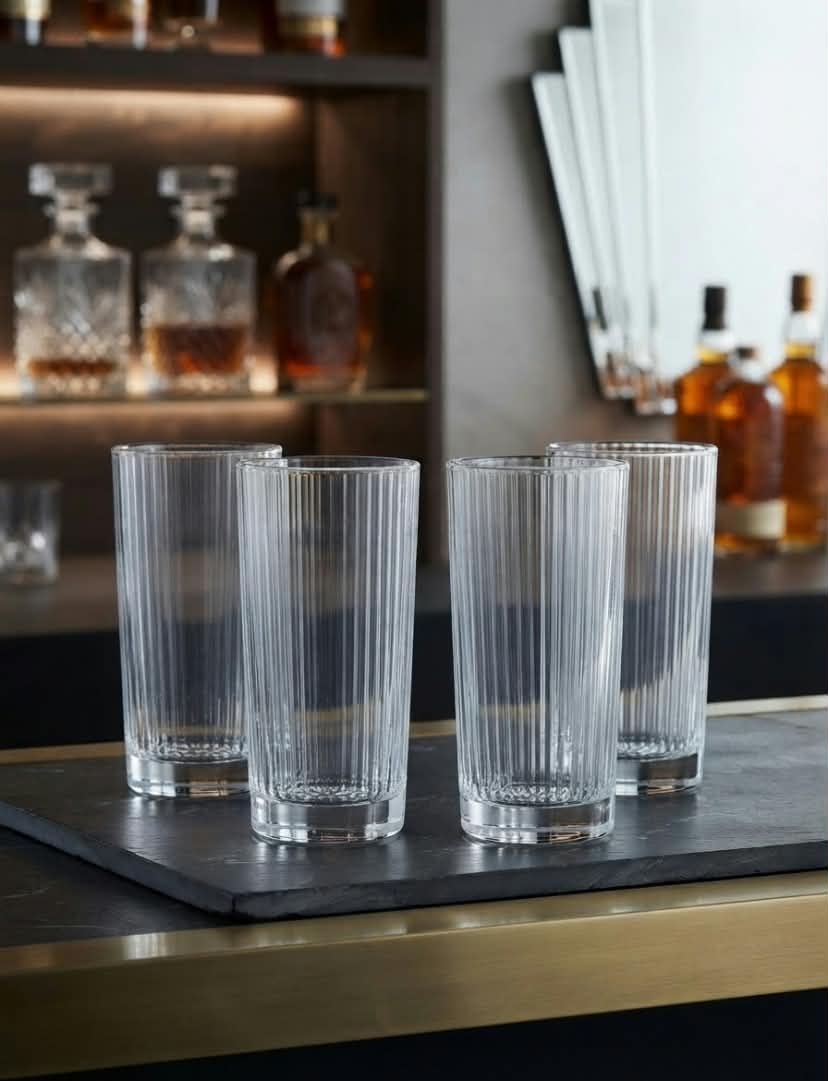 Vasos Altos Acanalados