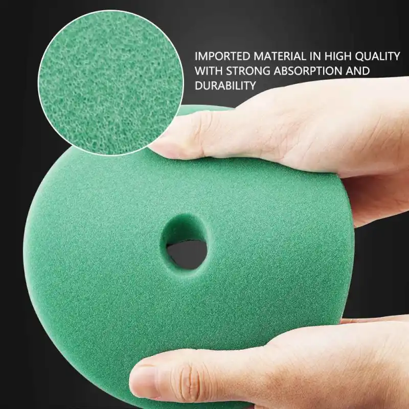SPTA 5" Car Spong Buffing Polishing Pads, Beveled Edge Flat Buffing Pads For DA/RO/GA Car Buffer Polisher (Type 1)
