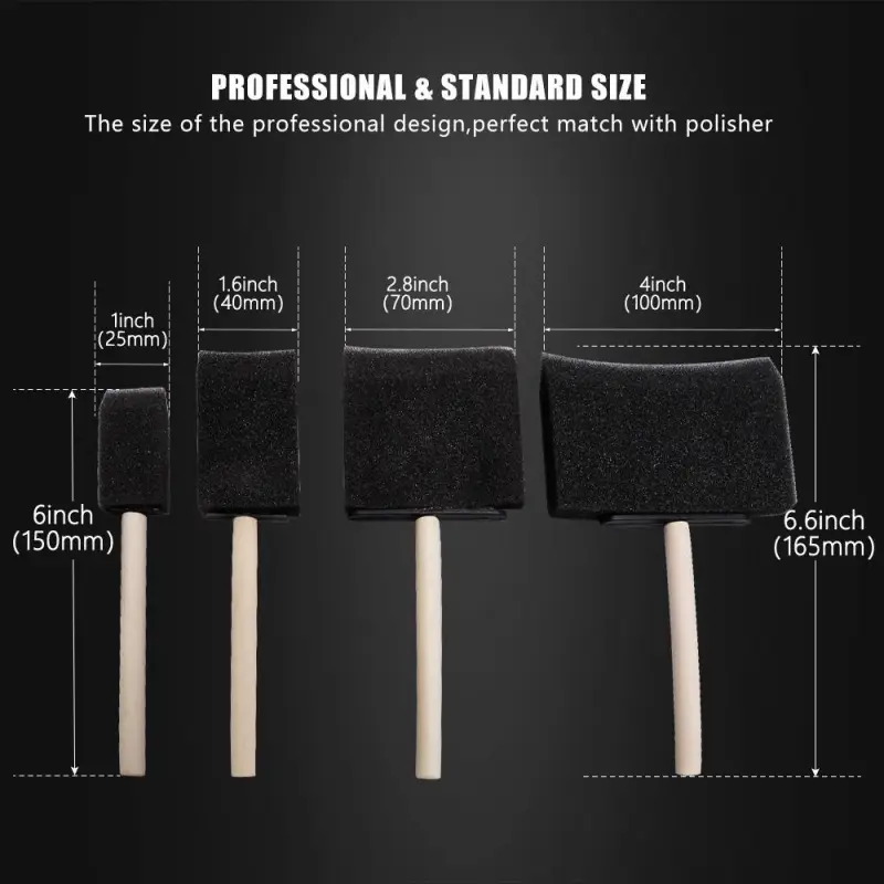 SPTA 4pcs Car Air Conditioner Vent Brush Kit Grille Detailing Cleaner Blinds Duster Clean Auto Detailing