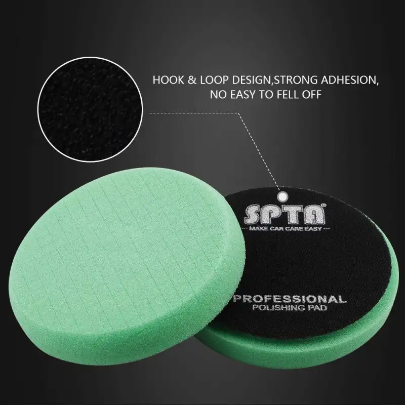 SPTA 5" to 7" Car Spong Buffing Polishing Pads, Grid Mark Buffing Pads For DA/RO/GA Car Buffer Polisher