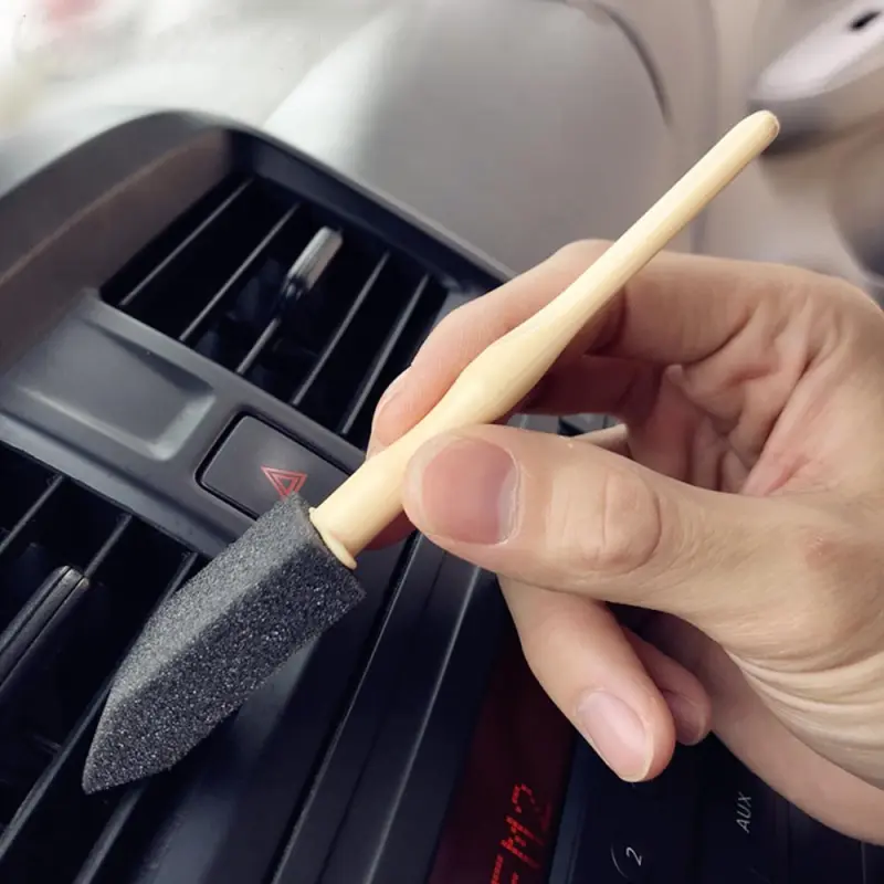 SPTA 4pcs Car Air Conditioner Vent Brush Kit Grille Detailing Cleaner Blinds Duster Clean Auto Detailing