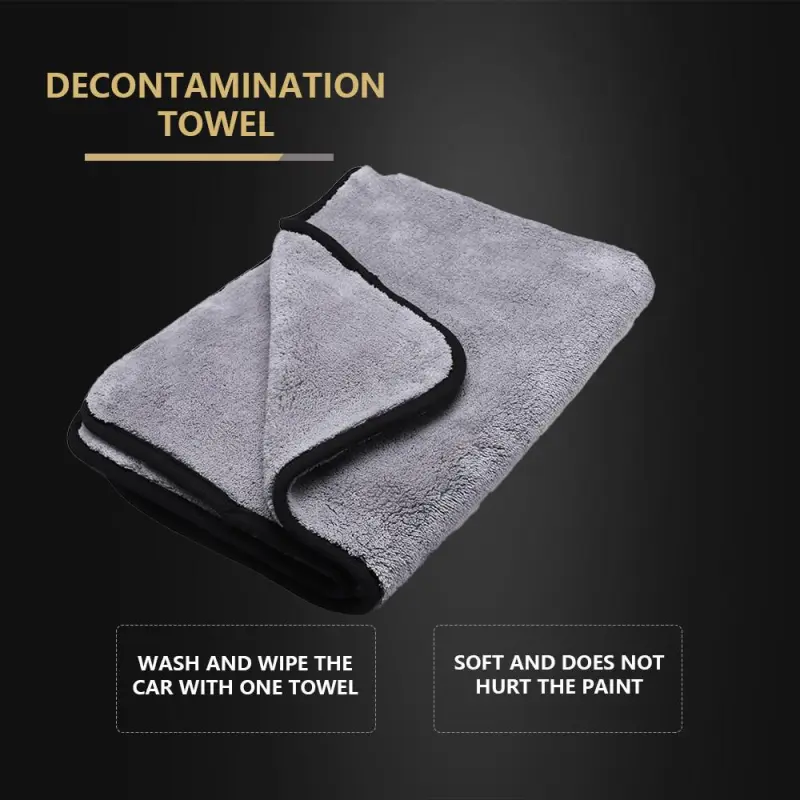 SPTA Microfiber Edge Decontamination Towel Extra Soft Car Wash Microfiber Car Cloth for Interior Cleaning