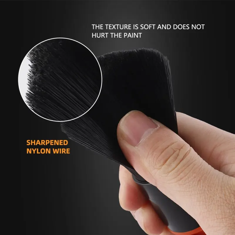 SPTA Car Detailing Sharpening Bristles Cleaning Brushes Auto Detail Tools Products 5Pcs Wheels Dashboard Car-styling Accessories