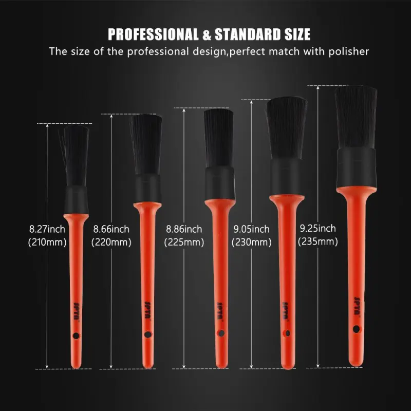 SPTA Car Detailing Sharpening Bristles Cleaning Brushes Auto Detail Tools Products 5Pcs Wheels Dashboard Car-styling Accessories