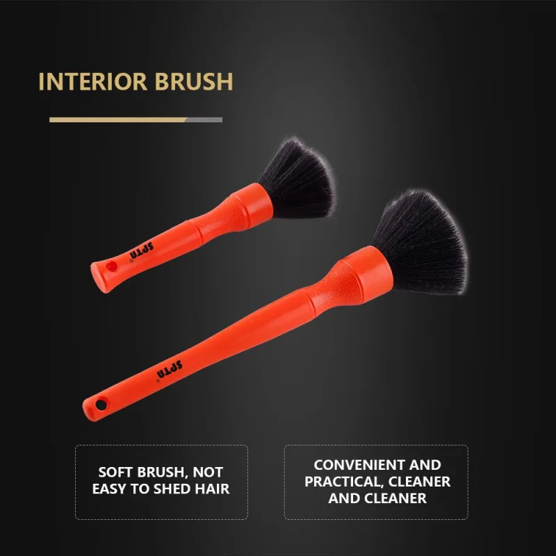 SPTA Ultra-Soft Detailing Brush Auto Interior Detail Brush With Synthetic Bristle Car Dash Duster Brush