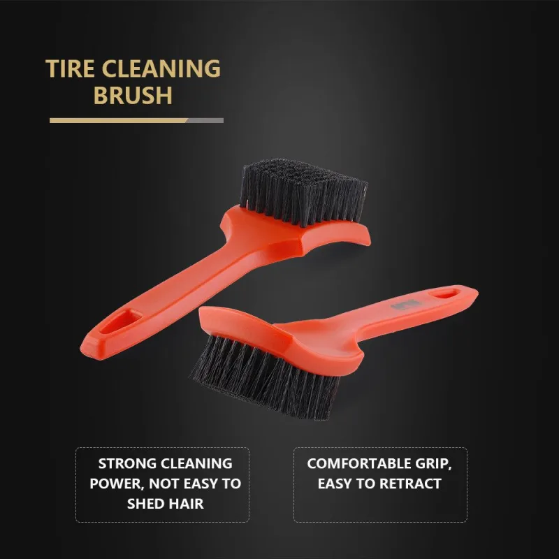 SPTA 1PC Car Wheel Tire Rim Scrub Brush Auto Detailing Brush Special PP Silk Brush Cleaner