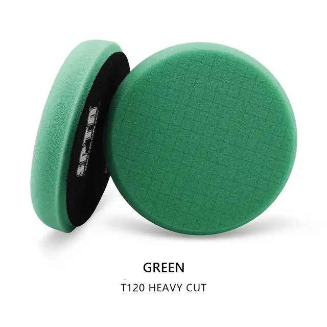 SPTA 5" to 7" Car Spong Buffing Polishing Pads, Grid Mark Buffing Pads For DA/RO/GA Car Buffer Polisher