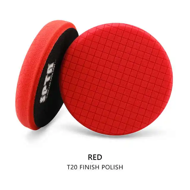 SPTA 5" to 7" Car Spong Buffing Polishing Pads, Grid Mark Buffing Pads For DA/RO/GA Car Buffer Polisher