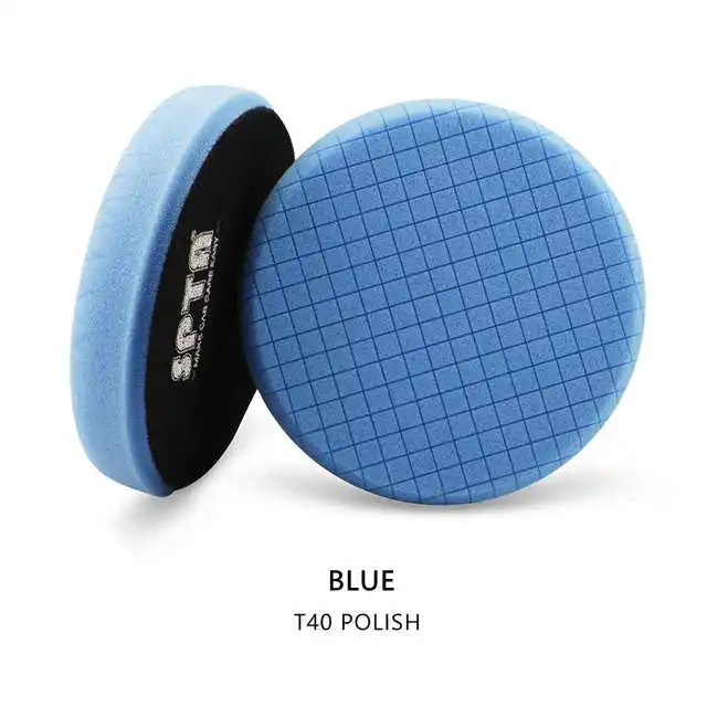 SPTA 5" to 7" Car Spong Buffing Polishing Pads, Grid Mark Buffing Pads For DA/RO/GA Car Buffer Polisher