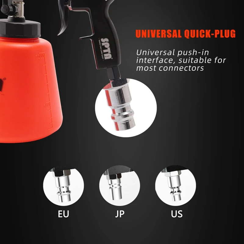 SPTA Car Interior Cleaning Foam Gun Car Tornado Cleaning Washing Spray Gun High Pressure Washer For Easy Deep Cleaning Tools