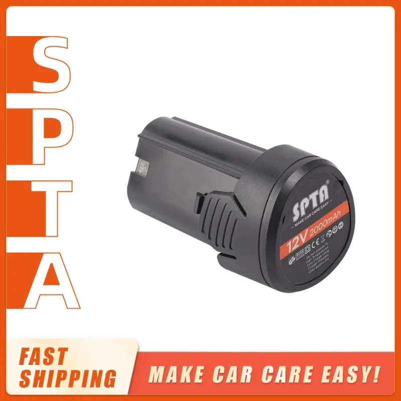 SPTA 12V 2000mAh Battery for 12V Cordless Buffer Polisher 8mm DA Polisher
