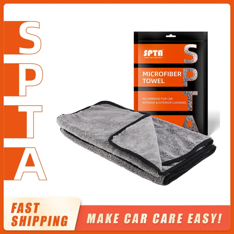 SPTA Microfiber Edge Decontamination Towel Extra Soft Car Wash Microfiber Car Cloth for Interior Cleaning
