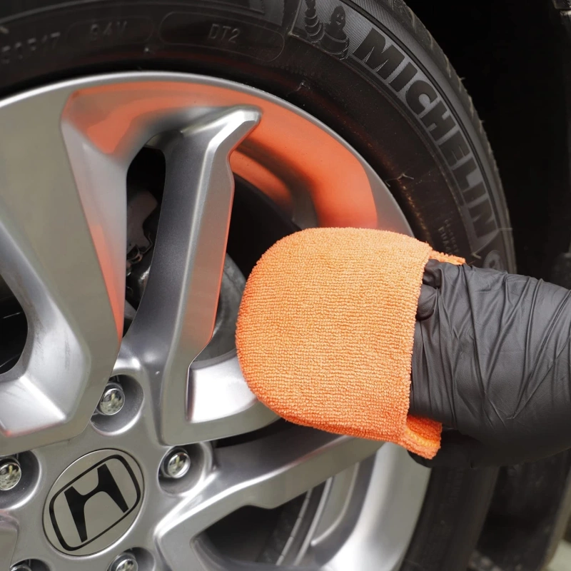 SPTA 10pcs Soft Microfiber Car Wax Applicator Mitts Wax Foam Applicator Pad For Apply and Remove Wax Car Cleaning Pad