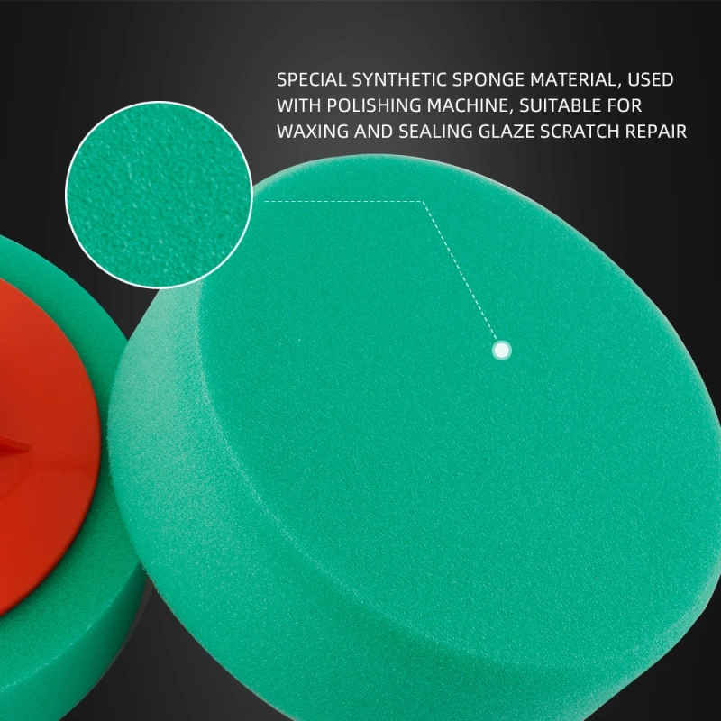 SPTA 6inch Polishing Pad Sponge With Tray M14 Thread Backing Plate Car Paint Waxing Sponge Polishing Disc For RO Polisher