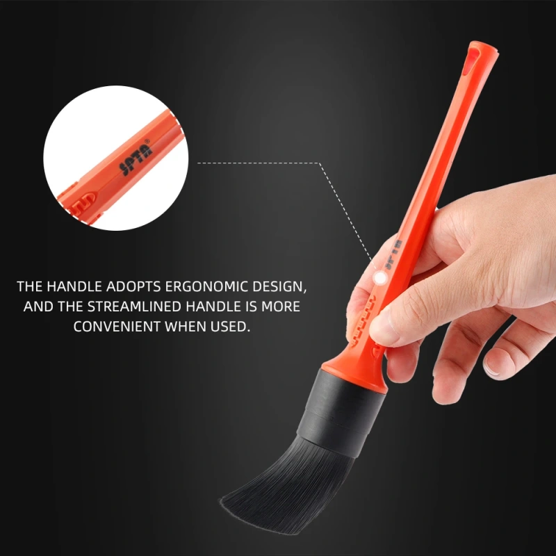SPTA PP & Boar Hair Car Wash Car Detailing Mix Brush Set Auto Car Cleaning Detailing Set Dashboard Air Outlet Cleaning Brush