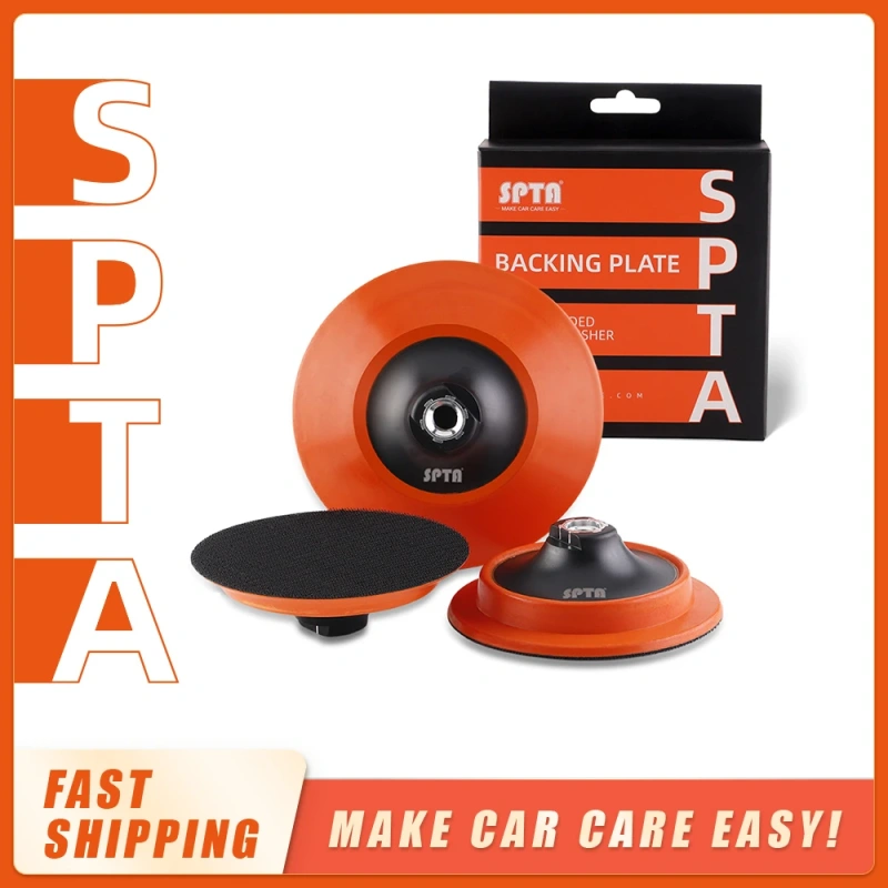 SPTA 5"/6" M14 Backing Plate Backer Pad Hook & Loop DA Car Polishing Buffing Buffer Pad Professional - Type 1