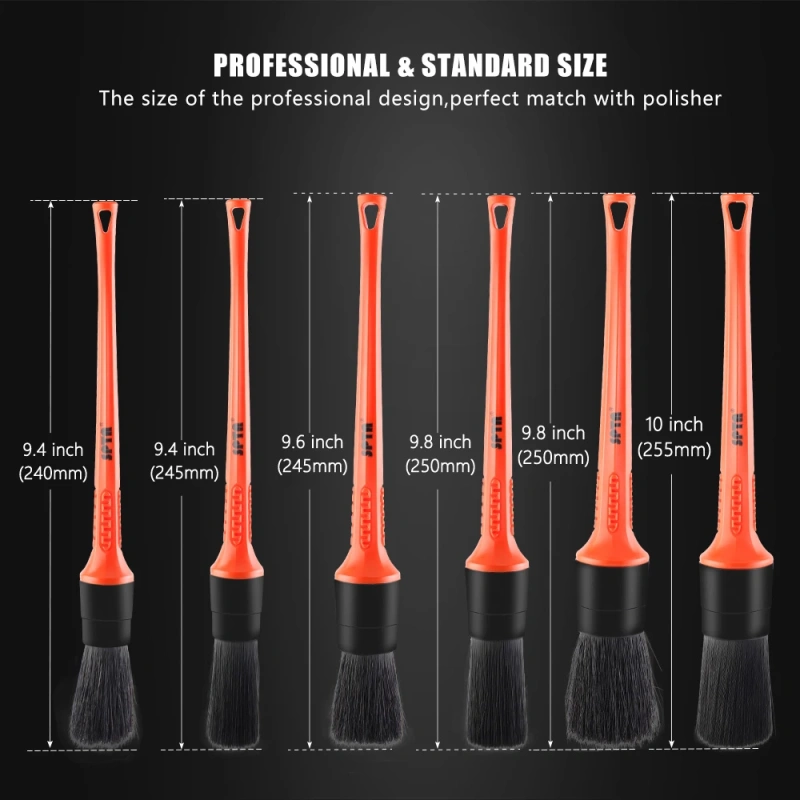 SPTA PP & Boar Hair Car Wash Car Detailing Mix Brush Set Auto Car Cleaning Detailing Set Dashboard Air Outlet Cleaning Brush