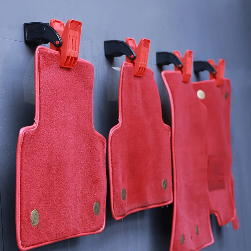 SPTA 4Pcs Car Cleaning Floor Mat Pad Cleaning Hooks Carpet Wash Clamp Multifunctional Yoga Mat Clip Tools