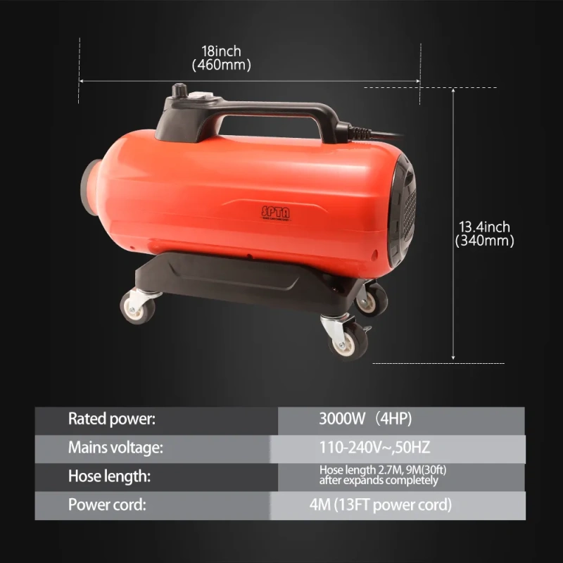 SPTA Air Cannon Car Dryer Blower Powerful Car Detailing Car Wash Dryer Filtered Car Air Dryers, Blowers & Blades