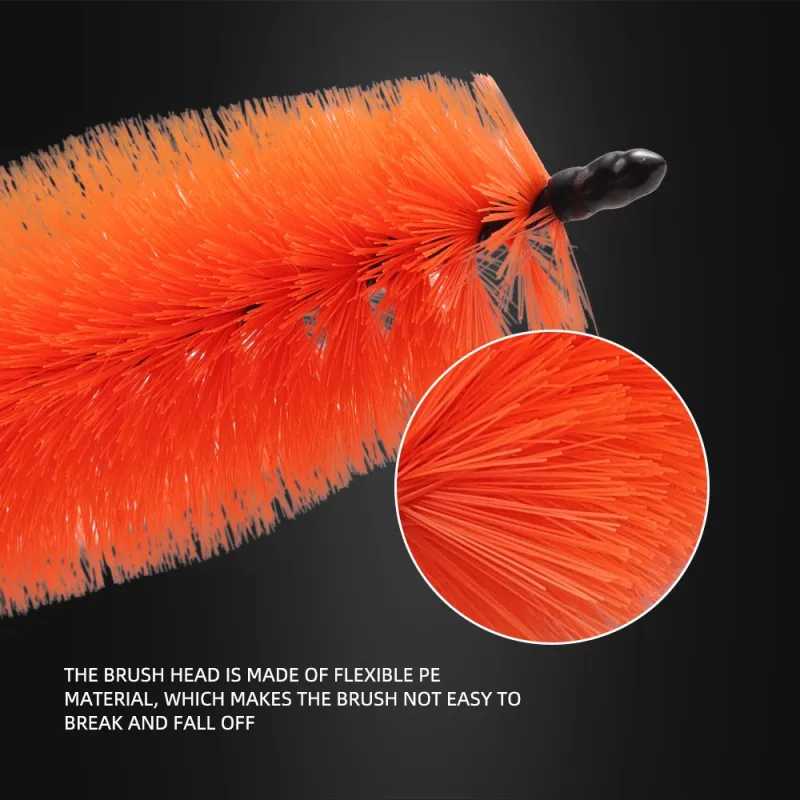 SPTA Car Wheel Brush, 2pcs Orange Car Wheel & Hub Cleaning Brush