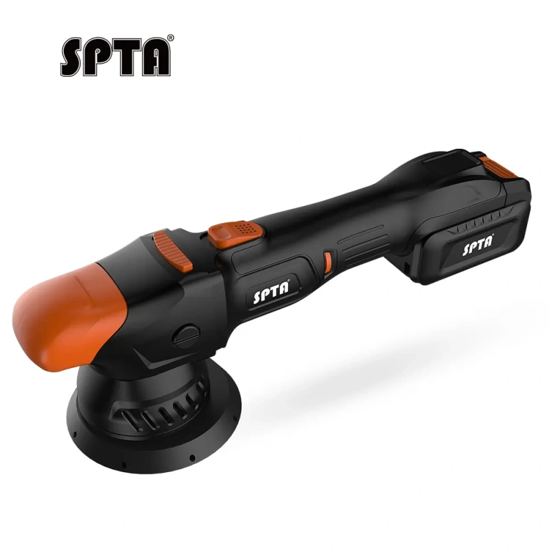 SPTA CP404 Orbit 9mm Black&Orange 5"Brushless Dual Action Polisher, Portable-type Cordless Polisher - Fast Charge