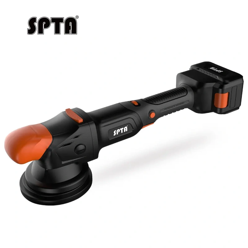 SPTA CP603 5" Brushless Forced Dual Action Polisher,Portable-type Cordless Polisher, Constant Speed Output -Fast Charge