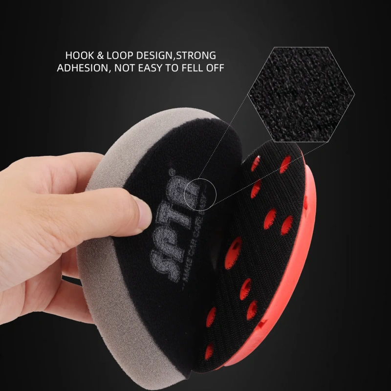 SPTA V2.0 Gray Finish Polishing Pad Flat Pad for Car Buffer Polisher Compounding
