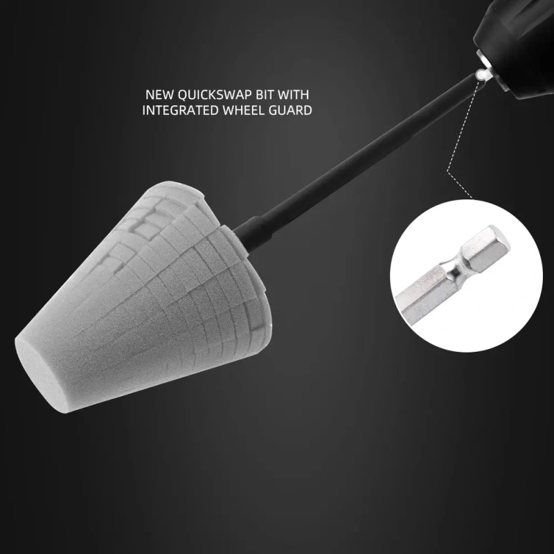 SPTA Wheel and Rim Polishing Ball, Foam Drill Polishing Cone, Waxing Buffing Wheel for Car Polishing Car Detailing