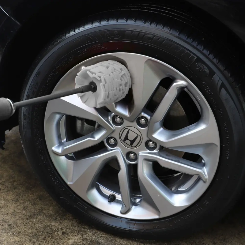 SPTA Wheel and Rim Polishing Ball, Foam Drill Polishing Cone, Waxing Buffing Wheel for Car Polishing Car Detailing