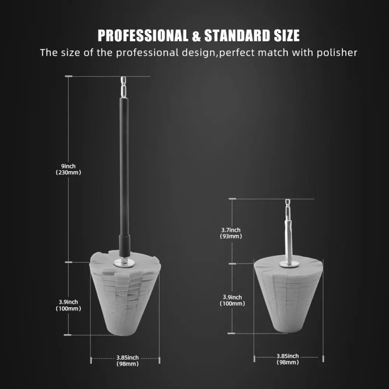 SPTA Wheel and Rim Polishing Ball, Foam Drill Polishing Cone, Waxing Buffing Wheel for Car Polishing Car Detailing