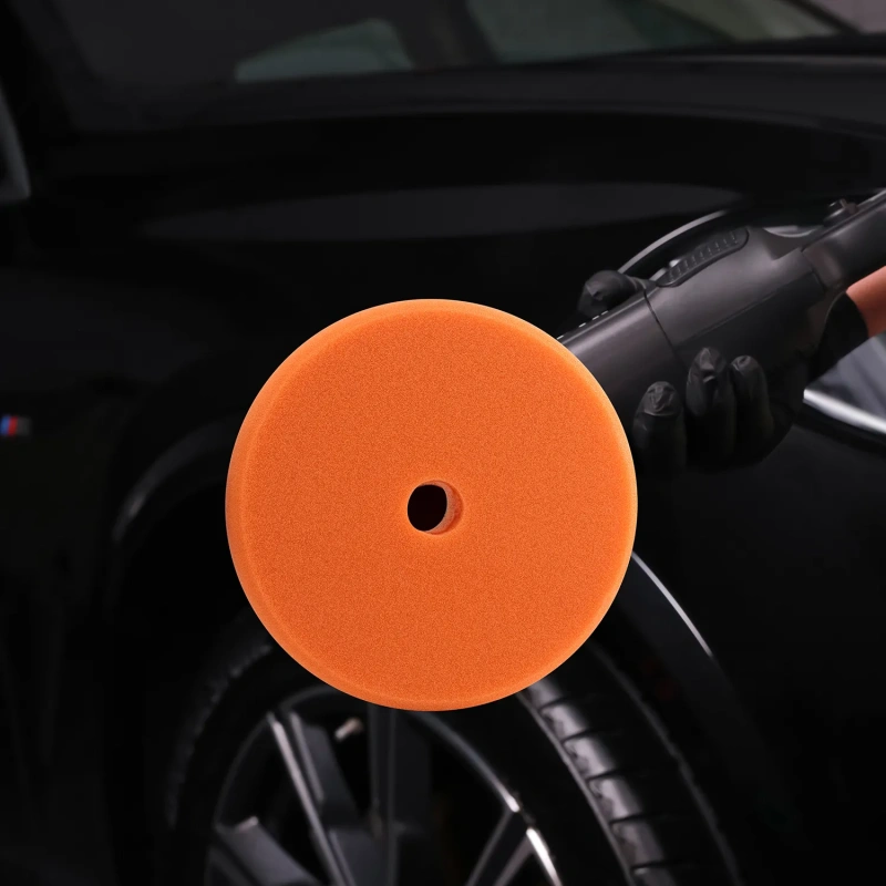 SPTA V2.0 Orange Heavy Cut Polishing Pad Flat Pad for Car Buffer Polisher Compounding Remove 1500# Sanding Marks