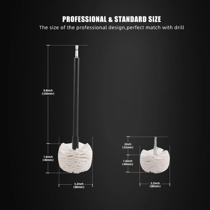 SPTA Wheel and Rim Polishing Ball, Foam Drill Polishing Cone, Waxing Buffing Wheel for Car Polishing Car Detailing