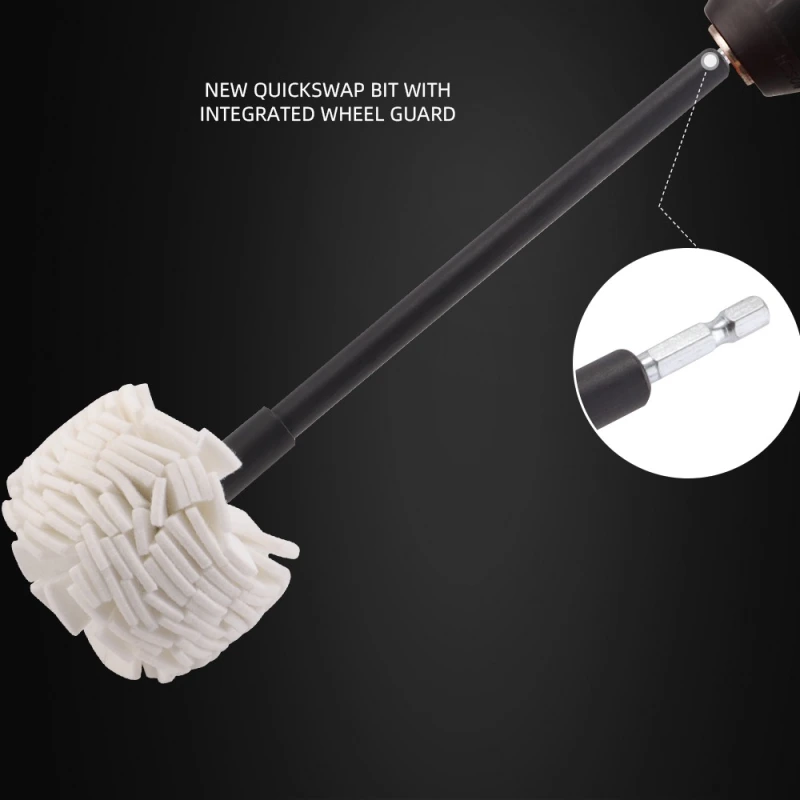 SPTA Wheel and Rim Polishing Ball, Foam Drill Polishing Cone, Waxing Buffing Wheel for Car Polishing Car Detailing