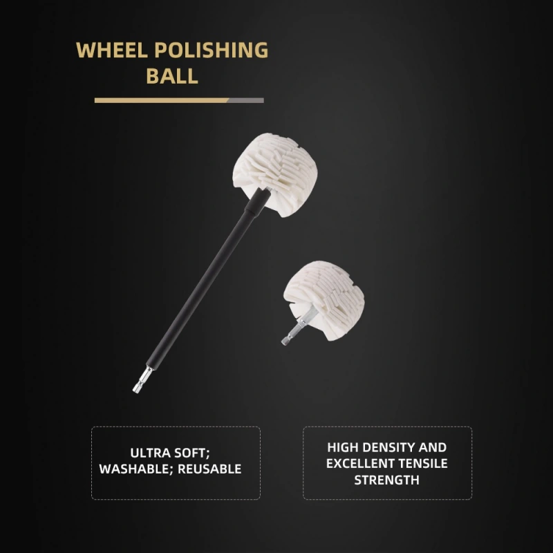 SPTA Wheel and Rim Polishing Ball, Foam Drill Polishing Cone, Waxing Buffing Wheel for Car Polishing Car Detailing
