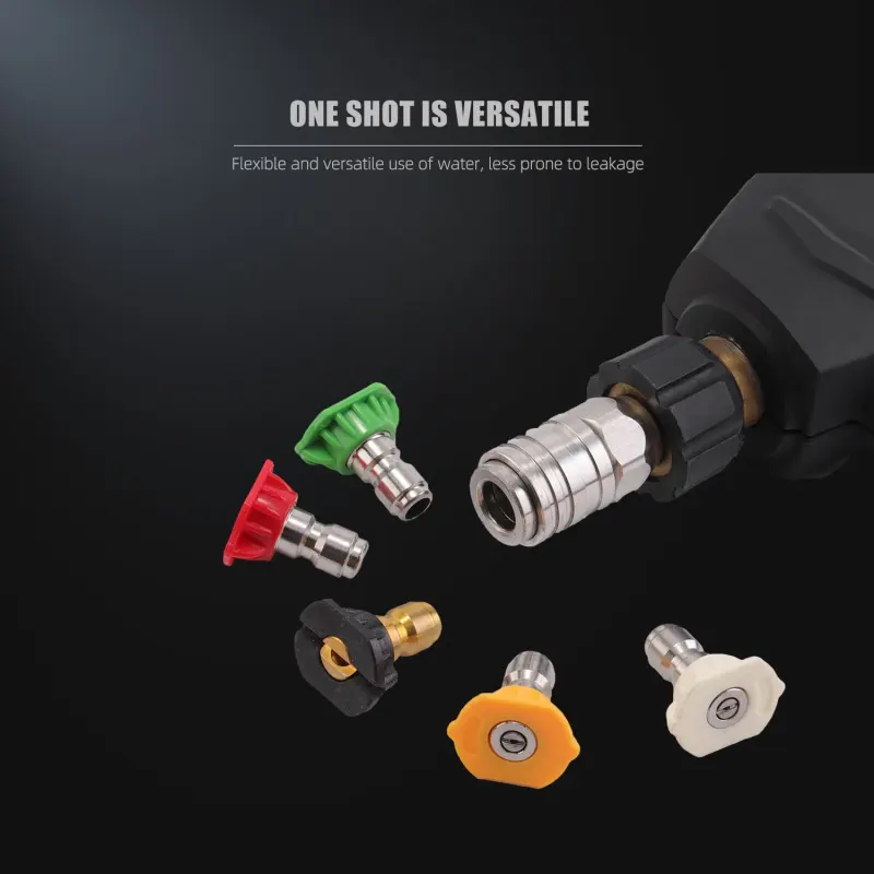 SPTA 5Pcs Set Pressure Washer Spray Nozzle Tips,New Design Universal Pressure Washer Nozzles