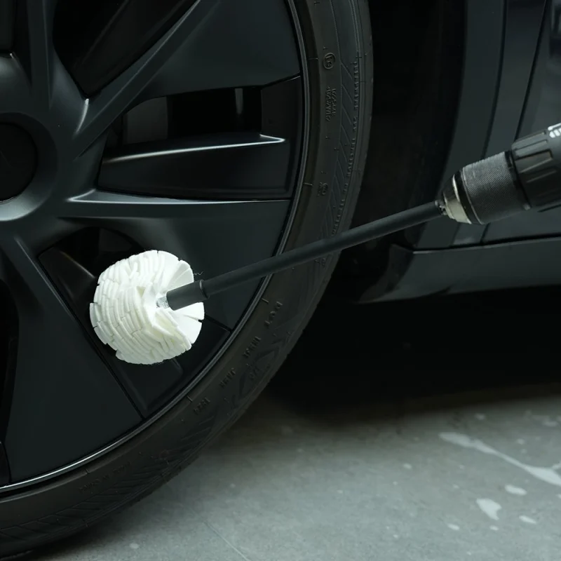 SPTA Wheel and Rim Polishing Ball, Foam Drill Polishing Cone, Waxing Buffing Wheel for Car Polishing Car Detailing