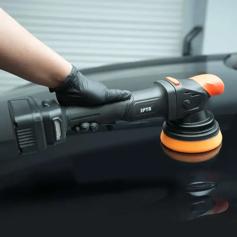 SPTA CP603 5" Brushless Forced Dual Action Polisher,Portable-type Cordless Polisher, Constant Speed Output -Fast Charge