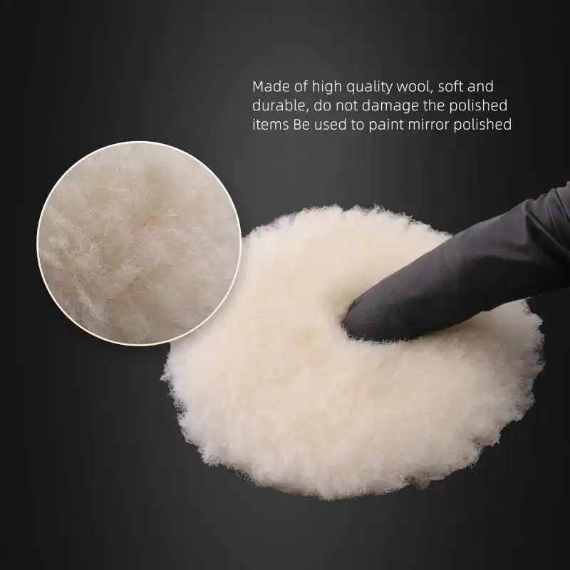 SPTA 1inch/2inch Wool Pad White Wool Pads Set