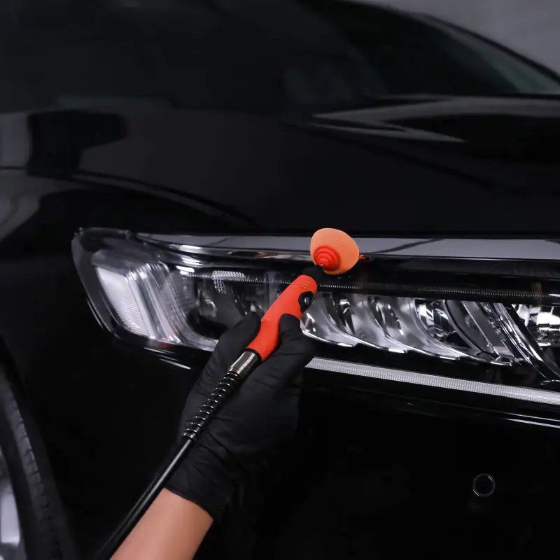 SPTA 5Pcs Orange Flexible Shaft Flat Polishing Pad Set