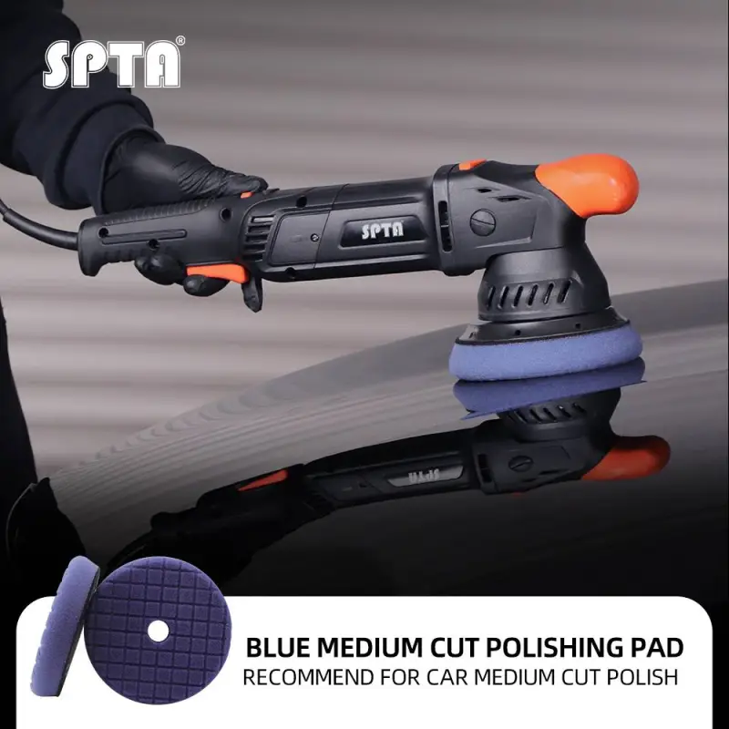 SPTA V2.0 Blue Medium Cut Polishing Pad for Car Buffer Polisher Compound Polishing Sponge Pads Compounding, Polishing,Remove 1500#/2000# Sanding Marks